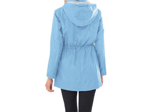 Mode femmes veste de pluie élégant léger imperméable à capuche en plein air confortable décontracté imperméable moderne voyage vêtements de tous les jours - Product Image 5