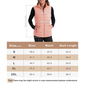 Venta caliente más nuevo estilo mujeres Puffer chaleco Stand Collar Zip up Crop chaqueta sin mangas prendas de vestir exteriores Casual moda chaleco para mujeres - Product Image 5