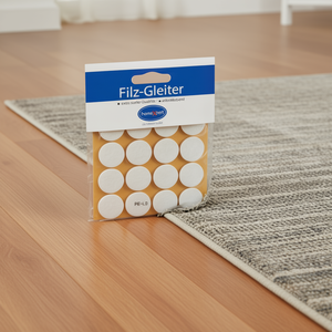 White 17 mm Self-Adhesive Felt Glides 16-Piece Set Per SB <b>Card</b> for Rug Pads & <b>Protectors</b> - Product Image 3