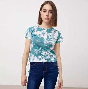 T-shirt d'été décontracté à manches courtes pour femmes col rond Anti-rides Anti-rides Tie Dye Print MS-TS-224 - Product Image 6