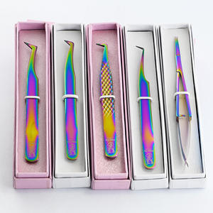 Pince à épiler pour extensions de cils à pointe en fibre, conçue sur mesure, pour volume 45, 75, 90 degrés, outil de recourbement et de permanente des cils - Product Image 2