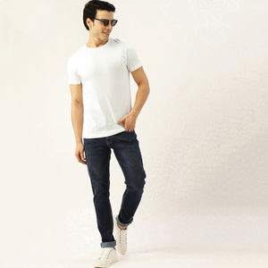 เสื้อยืดผู้ชายผ้าฝ้ายถักพิมพ์ลายตามสั่ง 100% ป้องกันรอยยับ แห้งเร็ว คอกลม แขนสั้น สไตล์ลำลอง MOQ ต่ำเพียง 10 ตัว ผลิตในปากีสถาน - Product Image 4