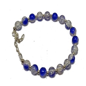 High Quality <b>Bracelet</b> Blue Crack <b>Beads</b> <b>Bracelet</b> Crystal Gemstone Healing Fashion Jewelry <b>Men</b> and Women Gift Energy Meditation - Product Image 1