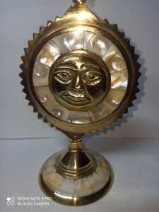 Portavelas de latón de aspecto Vintage para interiores tradicionales candelabro de latón múltiple para decoración de bodas portavelas de latón - Product Image 3