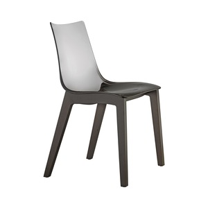 Dining <b>Chair</b> Transparent Polycarbonate <b>Shell</b> on Beech Wood 4-Leg Frame, Natural or Wenge Finish, for Restaurant Cafe Hotel - Product Image 4
