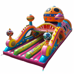 Grand château de rebond <span class=keywords><strong>aventure</strong></span> en plein air parcours d'obstacles jeux d'amusement commercial enfants trampoline gonflable parc à thème aire de jeux - Product Image 6