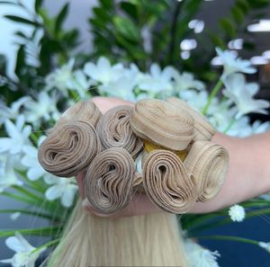 ผมต่อแบบ Remy สำหรับต่อ100% ผมดิบสีบลอนด์ผมตรงขอบชิดหนังสไตล์ธรรมชาติ - Product Image 1