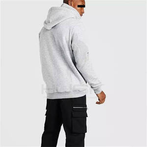 Sweat à capuche en coton pour hommes avec poche avec logo personnalisé Sweat-shirt de course d'hiver de haute qualité Techniques de teinture unies vente en gros - Product Image 5