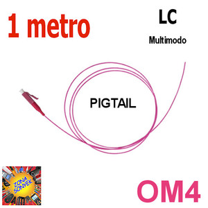Pigtail de Fibra Óptica Multimodo Simplex LC OM4 para Telecomunicaciones FTTH - Product Image 1