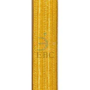 OEM Gold Bullion Lace Customized French Gold Braid Uniform Decoration Braid Wholesale French Gold Bullion Braid Sequin Fabric