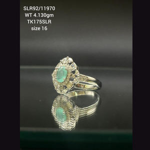 2024 Mixed Colored Crystal Gemstone Womens Ring Light Luxury Gorgeous Zirconium Ring Micro-inlaid S925 Silver Gemstone Ring - Product Image 1