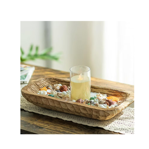 Artículos decorativos de masa moderna Plato de arroz tallado a mano de primera calidad Tazón Centro de mesa de masa desechable Plato caliente - Product Image 6