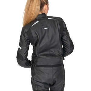 Blouson de moto en cuir véritable sur mesure pour femmes, taille plus, fermeture éclair élégante, imperméable, respirant, séchage rapide, toutes saisons - Product Image 5