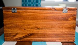 Multipurpose Handmade Wood Yarn Box with Divider Solid Wood Customized Personalized Made to Order - Product Image 6