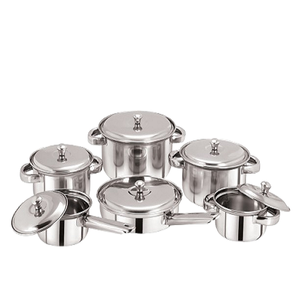 Juego de Utensilios de Cocina con Tapas, Cacerola, Kadhai y Ollas, Compatible con Estufas de Inducción y de Gas, Juego de Utensilios de Cocina de 12 Piezas Happy Baran - Product Image 2