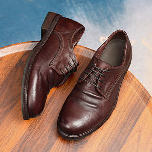 รองเท้าทำงานหนังวัวทนทาน พร้อมซับในป้องกันกลิ่นและรองรับแรงกระแทก รองเท้าลำลองสำหรับผู้ชาย รองเท้าใส่ทุกวัน - Product Image 2