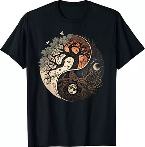 T-shirt à manches courtes pour hommes de haute qualité 100% coton Flower Life Sacred Geometry Yoga Design Tricoté Gift Vente en gros - Product Image 2