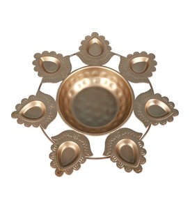 High Quality Metal Diya Urli Bowl <b>Tea</b> <b>Light</b> Holder Candle Holder for Home Decor Art Style Glass <b>Lanterns</b> Diwali Other Festivals - Product Image 3