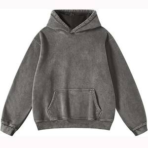 เสื้อฮู้ดและสเวตเตอร์ของผู้ชายผ้า100% โอเวอร์ไซส์ผ้าคอตตอนซักแบบกรดแห้งเร็วดีไซน์ตามสั่งแบบ2025 - Product Image 5