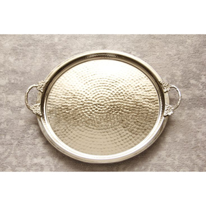 Trendy Round Rattan Designer <b>Tray</b> Handmade Serving Accessory For Kitchen Dining Living Room and Home Decoration - Product Image 4