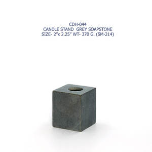 เชิงเทียนทรงสี่เหลี่ยมลายหินสบู่สีเทาขายดีที่สุดสำหรับจัดแสดงภายในที่ทันสมัยและของตกแต่งบ้านที่หรูหรามีจำหน่ายจำนวนมาก - Product Image 2