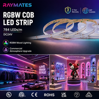 Bande LED COB RGBW haute densité 24V UL ETL, flexible, DC24V, haute luminosité, pour la décoration intérieure du plafond