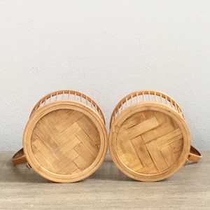 Best Selling Dinner <b>Decor</b> Bamboo Holders for Cups Dinning <b>Table</b> <b>Accessories</b> Glass Cover and Cup Holder - Product Image 4