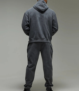 OEM 2025 Fashionable Breathable <b>Plus</b> <b>Size</b> Solid Hooded Casual Training Jogging Sweat Suit Unisex 2-Piece Winter Tracksuit <b>Set</b> - Product Image 2