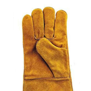 Accessoires de protection de soudage à isolation thermique Gants de travail à souder en cuir de vachette épais - Product Image 2