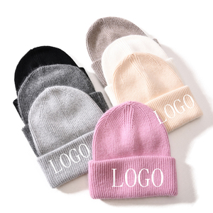 Venta al por mayor de acrílico en blanco de punto de calavera gorro personalizado con logotipo de alta calidad Unisex grueso esquí Slouchy gorro de invierno sombreros - Product Image 1