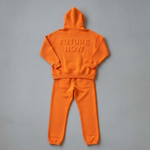 Ensemble de survêtement deux pièces pour femme en coton épais de haute qualité, coupe ajustée, personnalisable avec logo 3D, sweat à capuche et pantalon de survêtement lumineux - Product Image 5