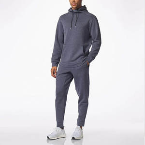 Ensemble de survêtement personnalisé pour homme avec fermeture éclair, ensemble de survêtement de sport pour l'entraînement et la remise en forme, pantalon de survêtement et sweat-shirt à capuche, ensemble deux pièces pour homme - Product Image 1