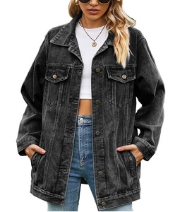 2025 vente en gros hommes personnalisé 100% Denim vestes sueur Style décontracté col rabattu épais moto hiver veste automne - Product Image 2