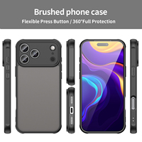 Coques de téléphone portable robustes antichoc en TPU+PC avec finition mate effet soie pour 17 Air Pro Max