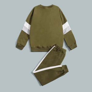 ชุดวอร์มเด็กผู้ชายแขนยาวสไตล์ไม่เหมือนใครชุดวอร์มลำลองใส่เล่นกีฬาฟิตเนสสวมใส่สบาย - Product Image 5