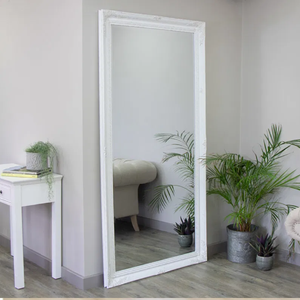 Miroir sur pied moderne du milieu du siècle avec cadre métallique unique et silhouette simple pour les maisons d'inspiration rétro - Product Image 3