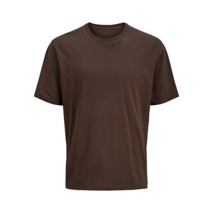 เสื้อยืดผู้ชายคุณภาพสูง ไซส์ใหญ่ ผ้าฝ้ายเนื้อหนา ซักแล้ว สีพื้น เรียบง่าย สไตล์วินเทจ ขายส่ง รับทำโลโก้ตามสั่ง OEM - Product Image 1