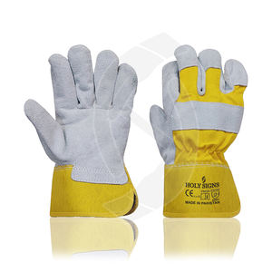 Professional Manufacturing a Grade Split Leather Palm Work Gloves for Enhanced Safety in Construction and Sites for Labours - Product Image 2