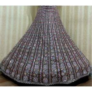 Summer Bridal Lehenga Choli Set with Elaborate Embroidery Sequin Accents Zari <b>Detailing</b> for Bulk Purchase - Product Image 3