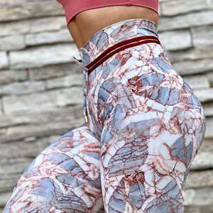 กางเกงรัดรูปเอวสูงสำหรับผู้หญิงเลกกิ้งเล่นยิมกางเกงรัดรูปยกก้นทรง V ด้านหลัง - Product Image 5