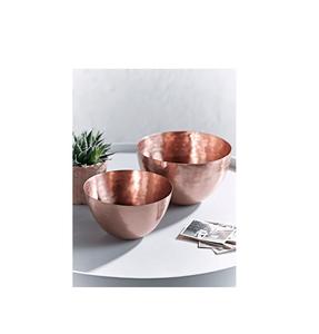 Bol de service en cuivre martelé pour organiser des dîners avec une touche rustique unique adaptée aux occasions décontractées et formelles - Product Image 1