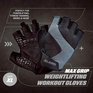 Gants de sport en cuir robustes les plus vendus avec sangle de poignet réglable antidérapante et design léger - Service OEM unisexe - Product Image 2