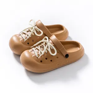 Wholesale Female Super Cute EVA Lace-Up Toe Sandals And Slippers Summer Defense Skiing On The Beach