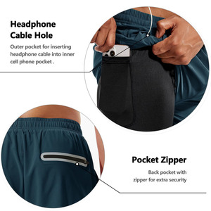 Logotipo personalizado poliéster gimnasio malla de secado rápido deportes atléticos correr deporte Fitness playa transpirable Jogging pantalones cortos sueltos para hombres - Product Image 5