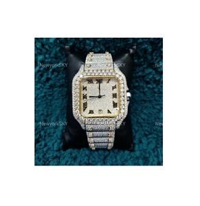 Reloj Mecánico de Hip Hop Iced de Moda de Lujo Unisex con VVS Moissanite LGD Diamante Banda de Acero Inoxidable Esfera de Cristal Nuevo Lanzamiento - Product Image 1