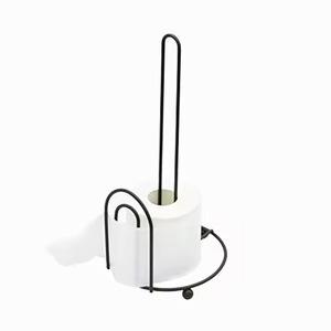 Porte-serviettes en métal en fer fini noir pour la décoration de table de cuisine à la maison support de papier de soie debout - Product Image 1