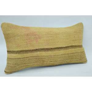 Alfombra Kantha de lana beige de 8x16 pulgadas con almohada tejida con patrón vintage - Product Image 2