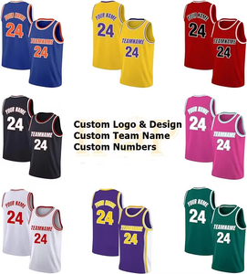 Uniforme de basket-ball personnalisé à la mode 100% Polyester maillot sans manches nouveau Design sublimation grande taille maillot de basket-ball - Product Image 6