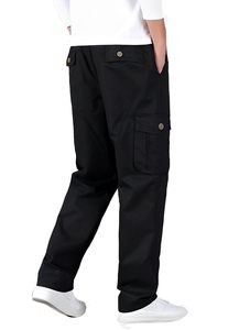 2023 New Fashion Men's High Waist Sweatpants Casual <b>Work</b> <b>Cargo</b> Trousers with Multi-Pockets Durable Fabric Hip Hop Style - Product Image 4