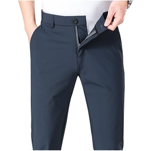 Pantalones de golf de cintura alta para hombre, tela de lona, versátiles para paseos al aire libre, entrenamientos, viajes y uso diario informal - Product Image 1